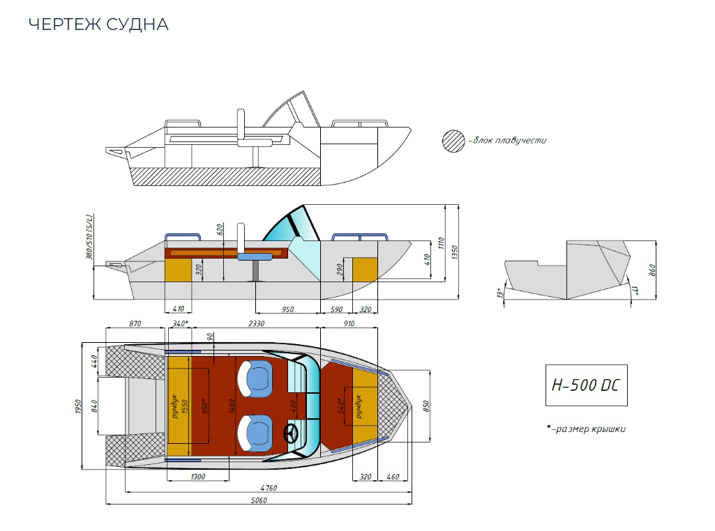 Алюминиевый катер Неман-500 DC Pro в Казани
