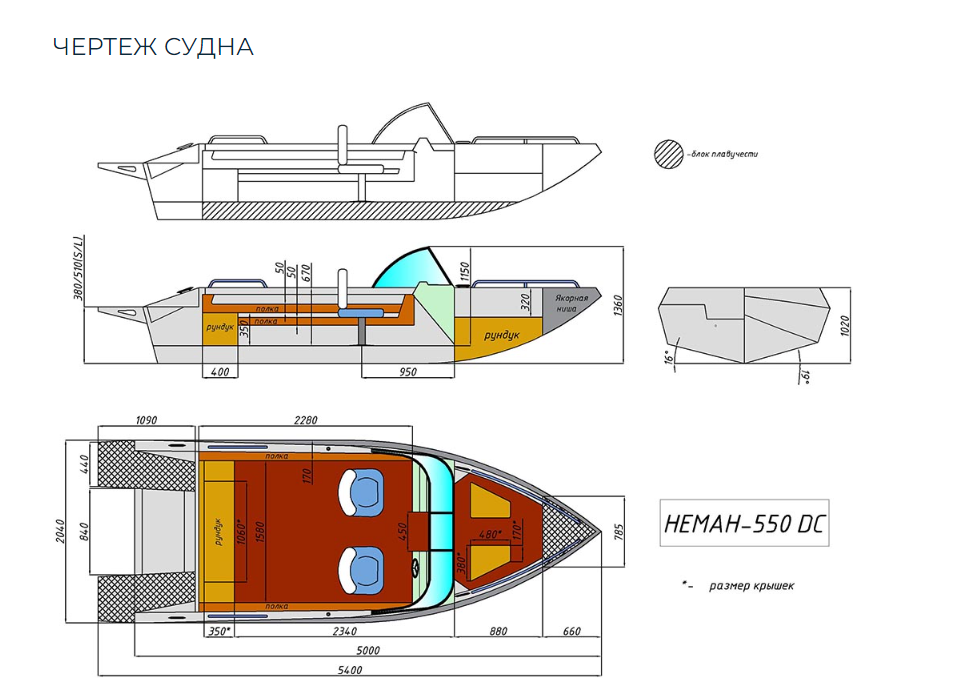 Алюминиевый катер Неман 550 DC в Казани