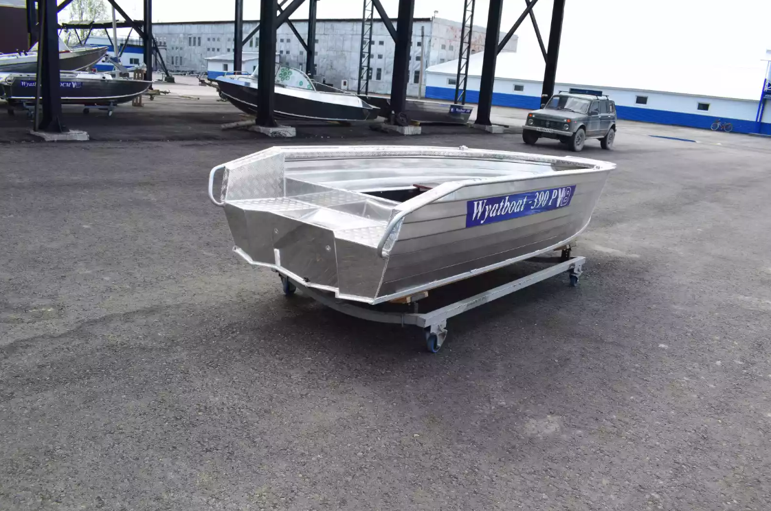 Алюминиевая лодка Wyatboat-390Р Увеличенный борт в Казани