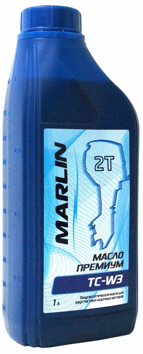 МАСЛО ПОЛУСИНТЕТИЧЕСКОЕ MARLIN ПРЕМИУМ 2Т, TC-W3, 1 ЛИТР в Казани