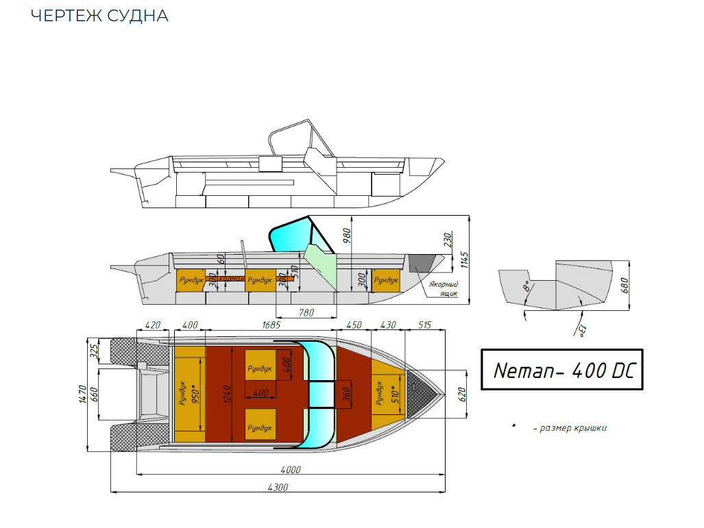 Алюминиевый катер Neman-400 DC в Казани