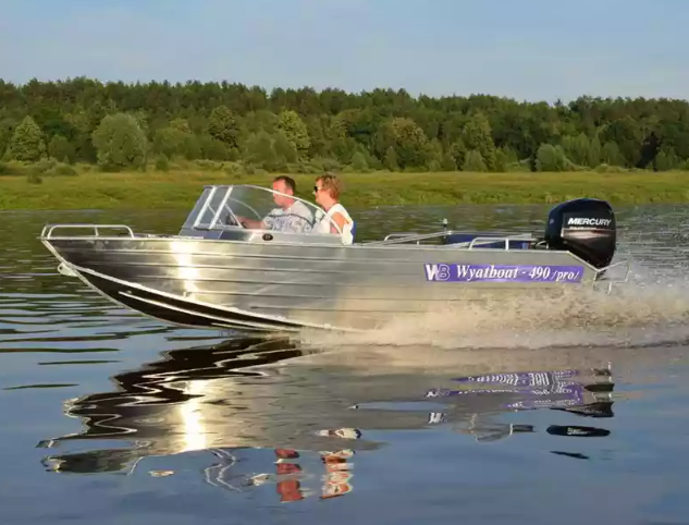 Алюминиевый катер Wyatboat-490 Pro водомет в Казани