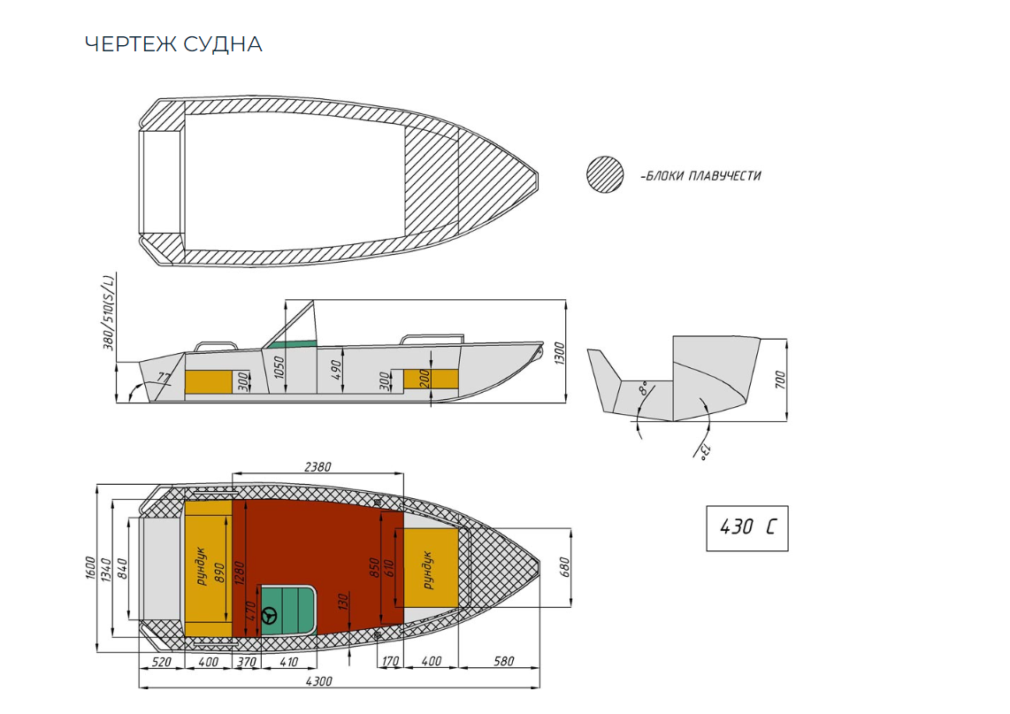 Алюминиевый катер Wyatboat-430 C в Казани