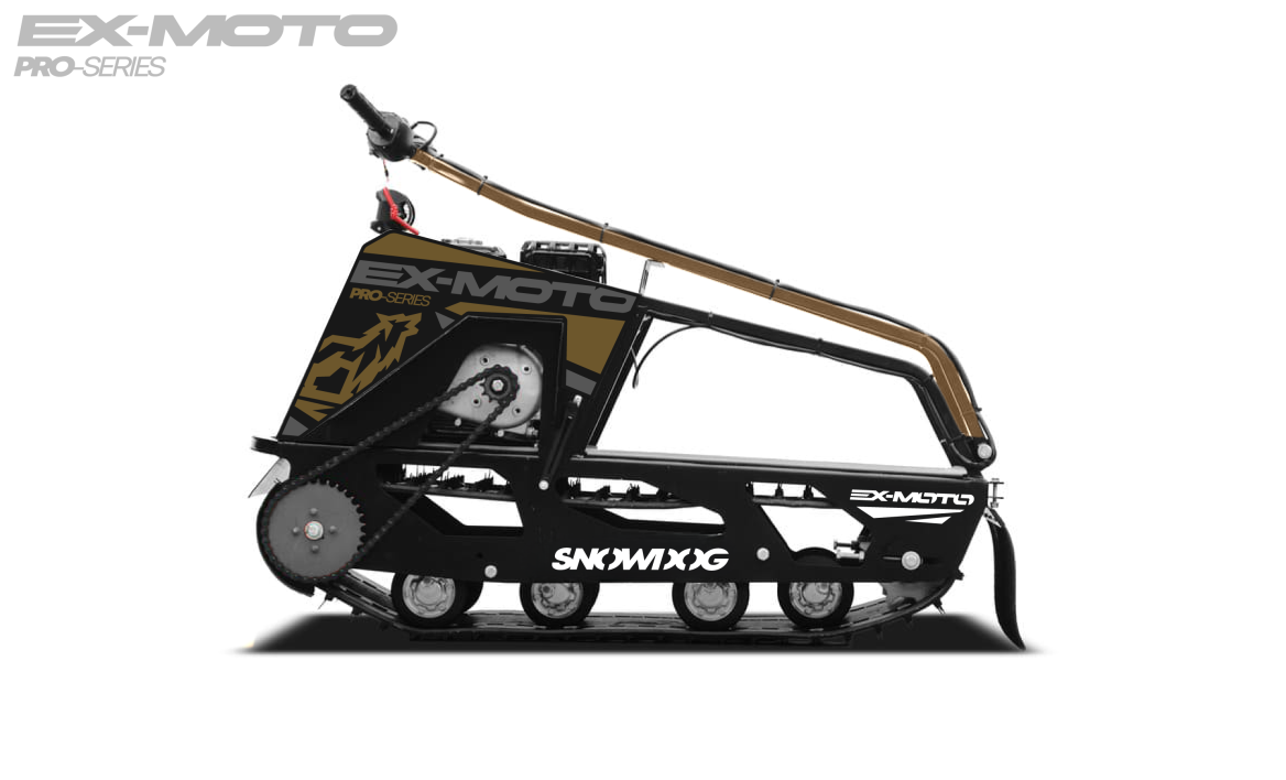 Мотобуксировщик EX-MOTO SNOWDOG S380 8л.с. в Казани