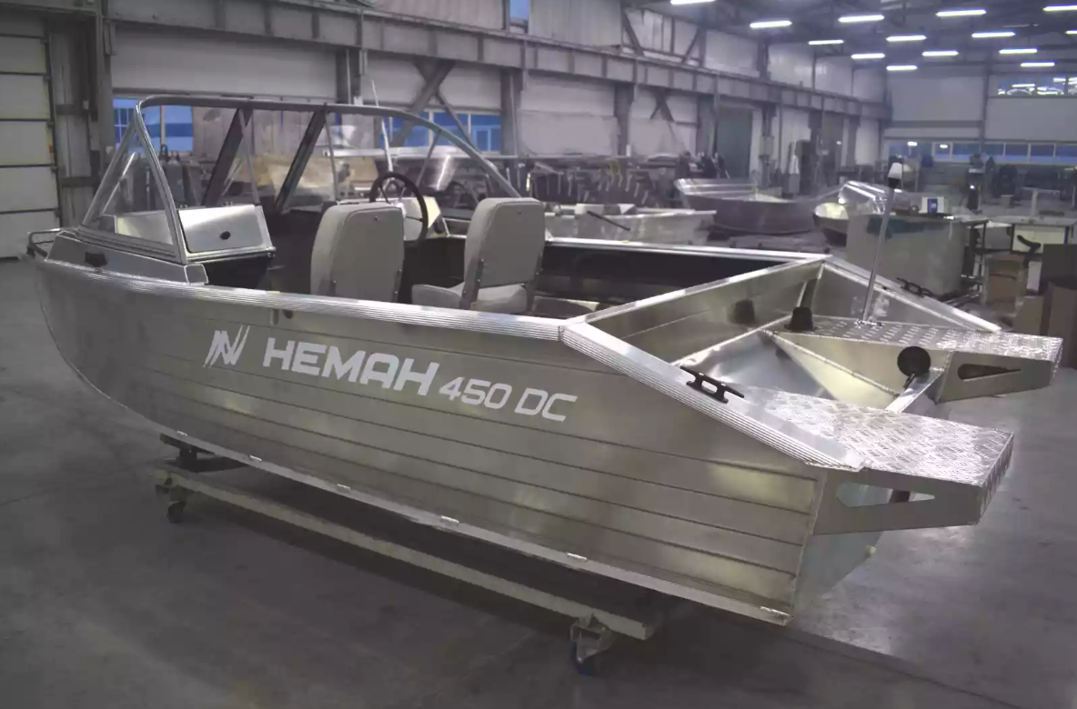 Алюминиевый катер Неман-450 DC NEW без покраски в Казани