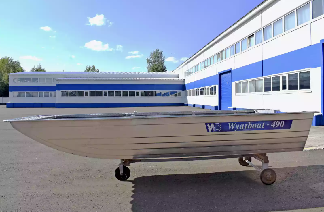 Алюминиевая лодка Wyatboat-490 Jonboat в Казани