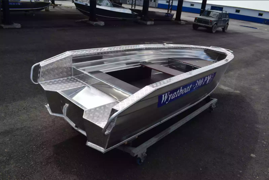 Алюминиевая лодка Wyatboat-390Р Увеличенный борт в Казани