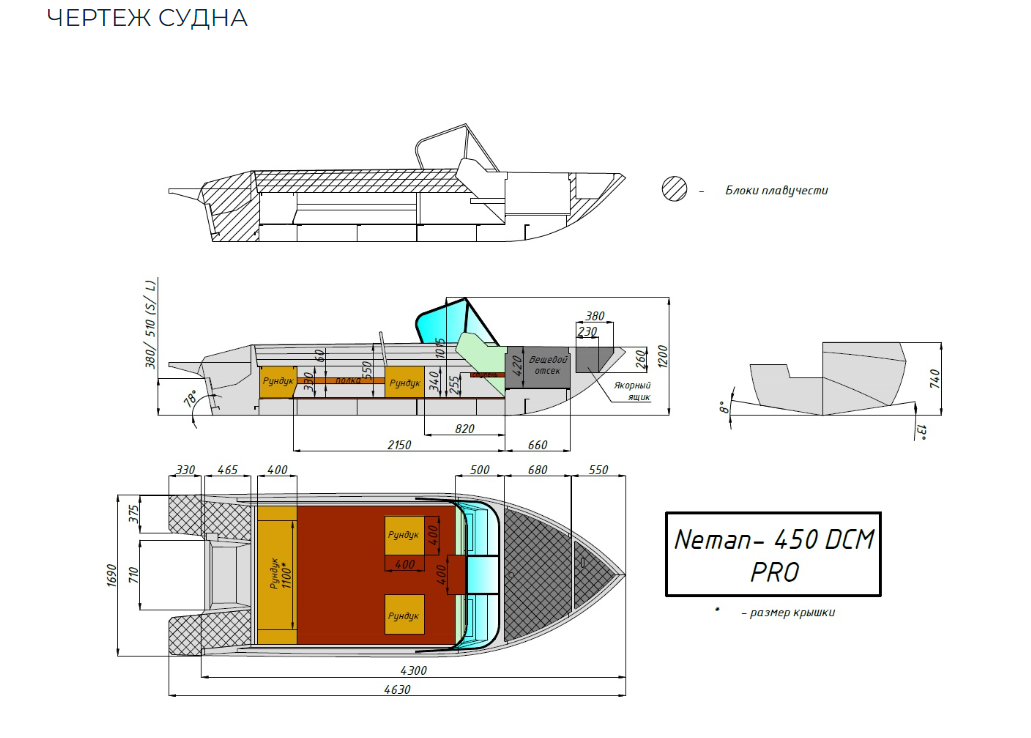 Алюминиевый катер Neman-450 DCM PRO в Казани