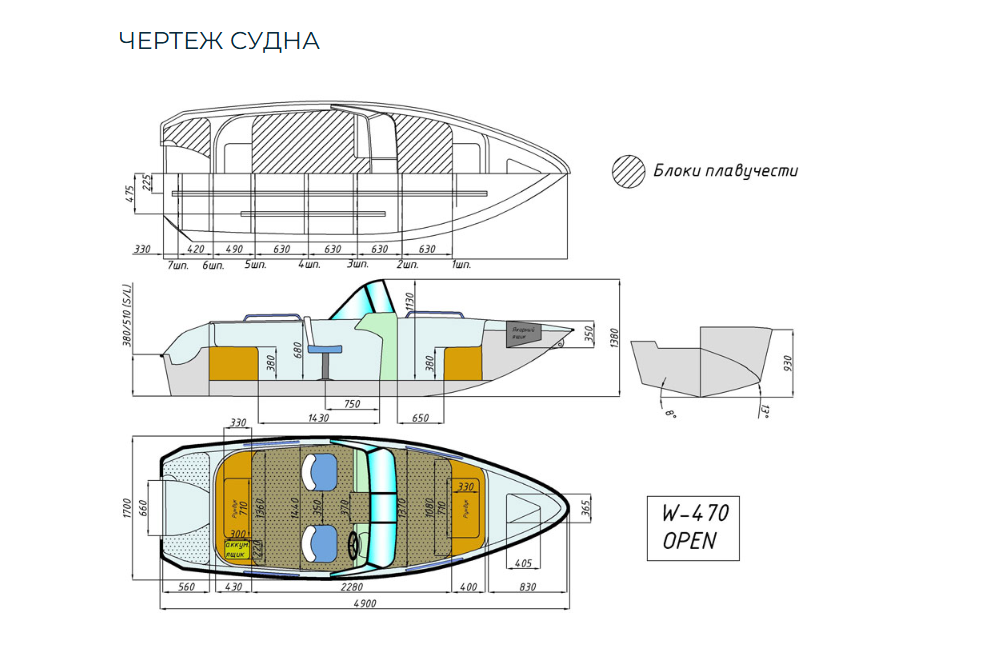 Комбинированный катер Wyatboat-470 Open в Казани
