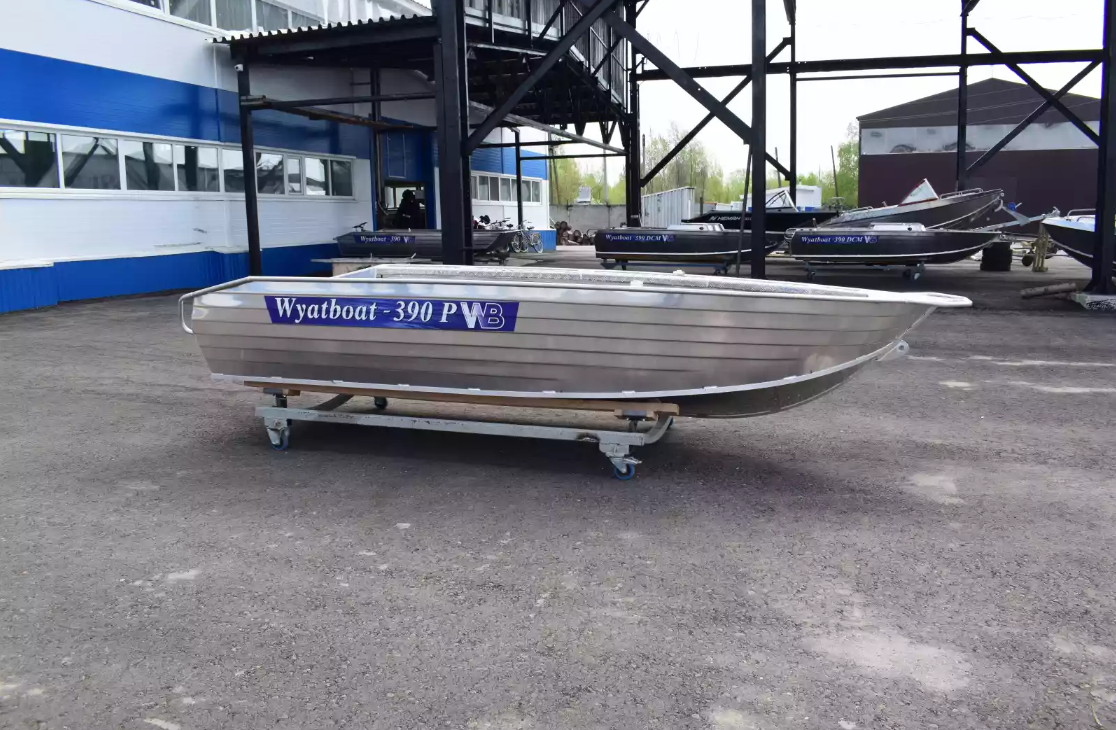 Алюминиевая лодка Wyatboat-390Р Увеличенный борт в Казани