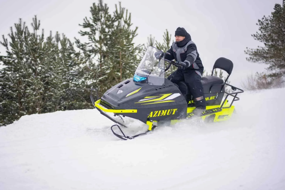 Миниснегоход Бурлак Азимут 24 л.с. , эл.запуск, реверс, тормоз гидравл, капот черный в Казани