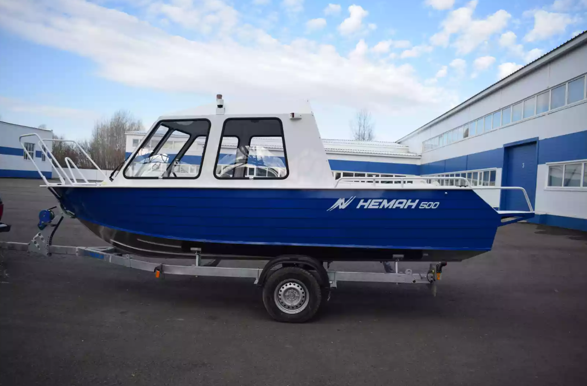 Алюминиевый катер Неман-500 (закрытая рубка) в Казани
