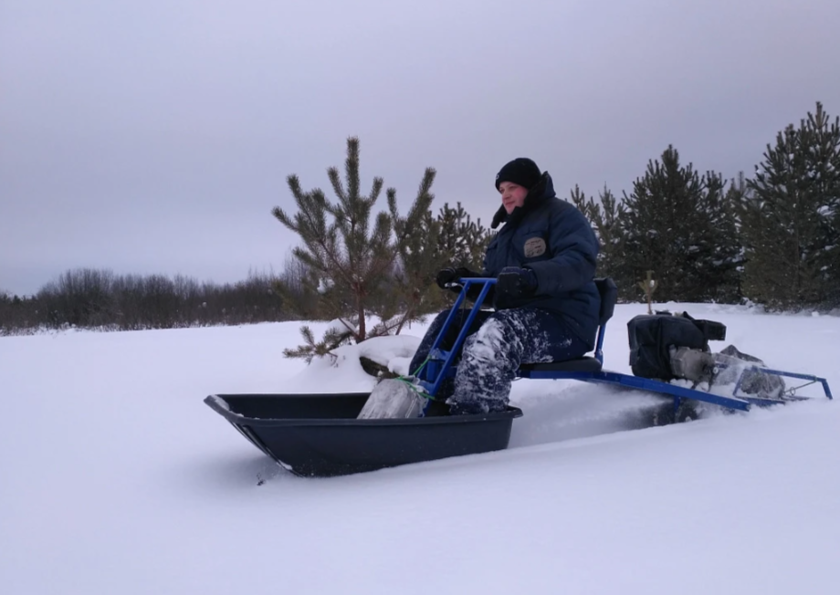 Мотобуксировщик толкач Альбатрос-XL8 с модулем. С фарой, тележки в Казани