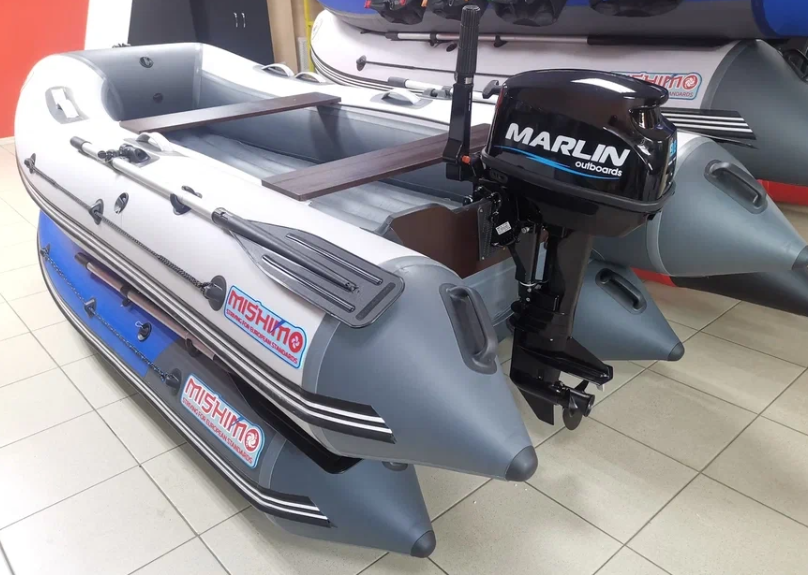 КОМПЛЕКТ ЛОДКА MISHIMO LITE 350 + МОТОР 9,8 Л.С. в Казани