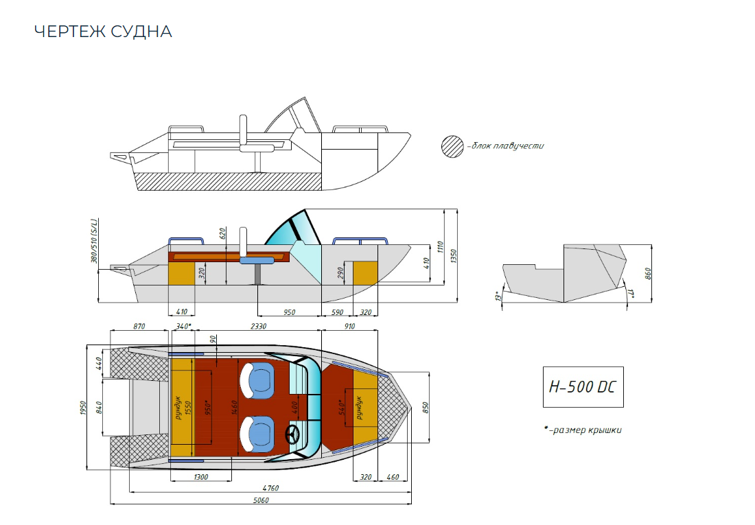 Алюминиевый катер Неман-500 DC в Казани