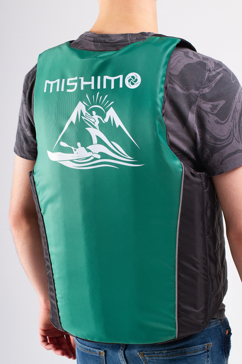 Жилет спасательный MISHIMO PRO Премиум качества Черно-зеленый в Казани