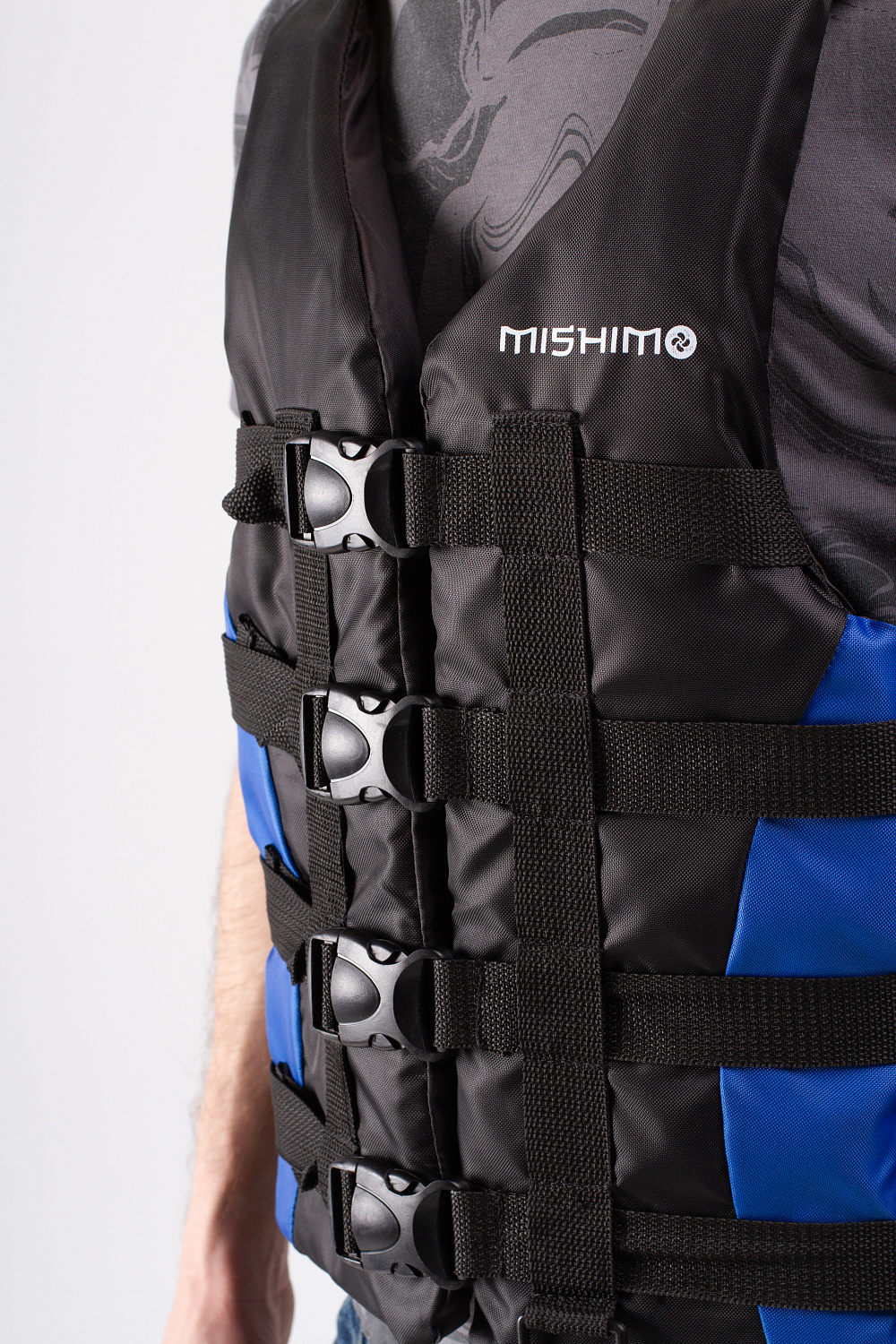 Жилет спасательный MISHIMO PRO Премиум качества Черно-синий в Казани