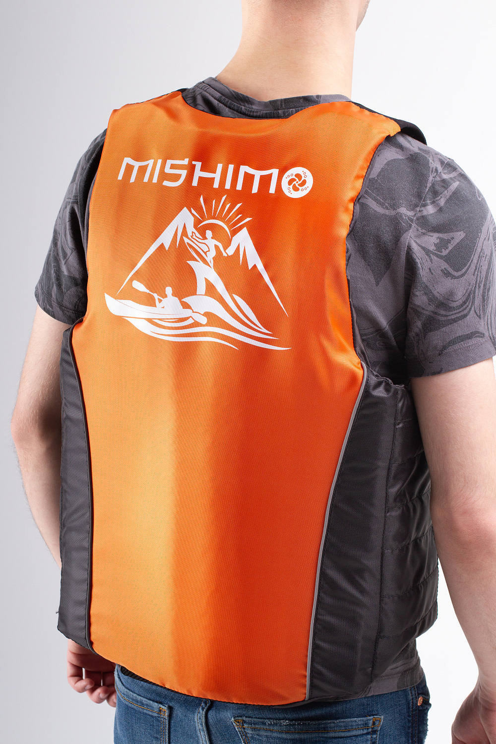 Жилет спасательный MISHIMO PRO Премиум качества Черно-оранжевый в Казани