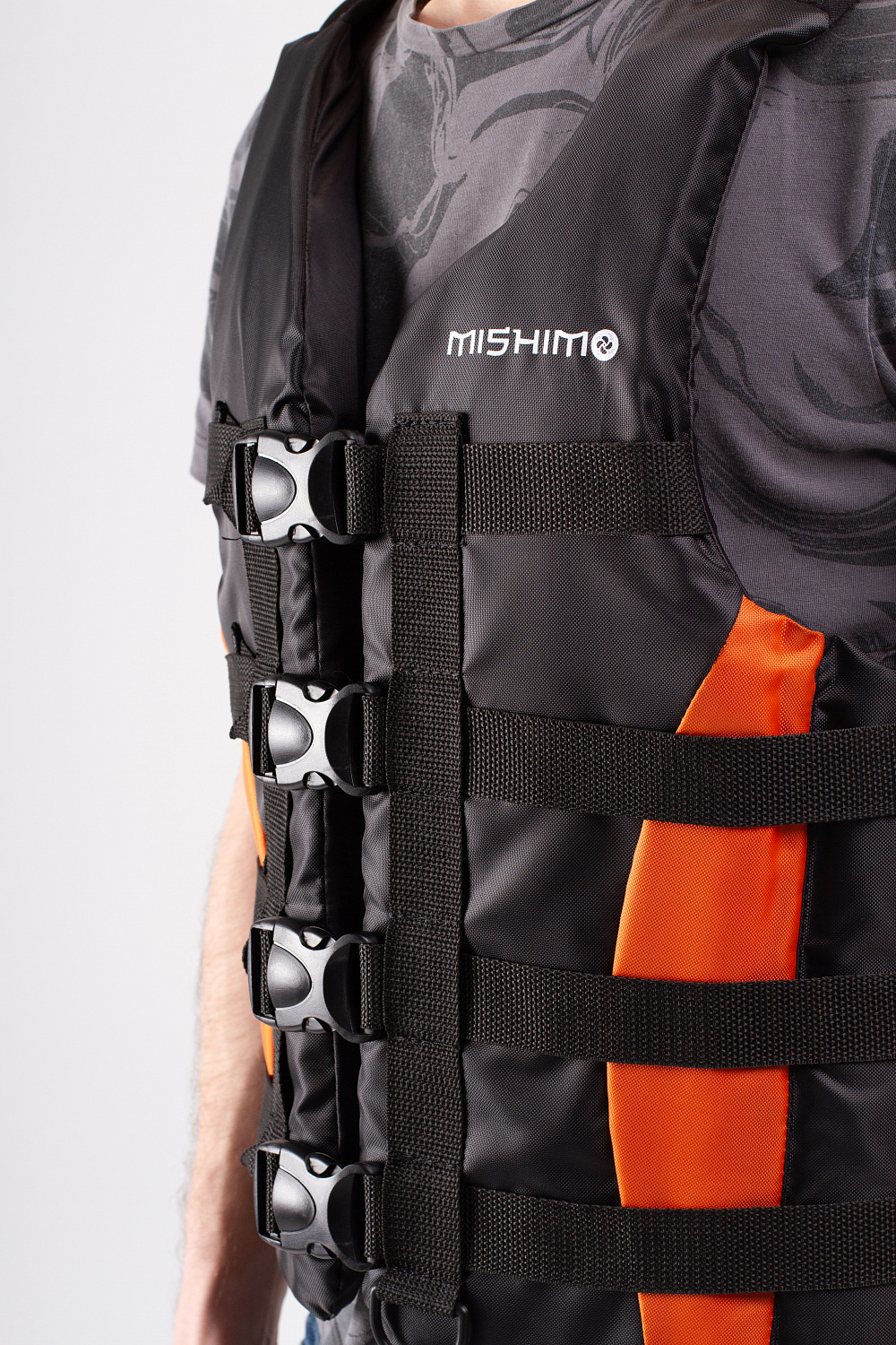 Жилет спасательный MISHIMO PRO Премиум качества Черно-оранжевый в Казани